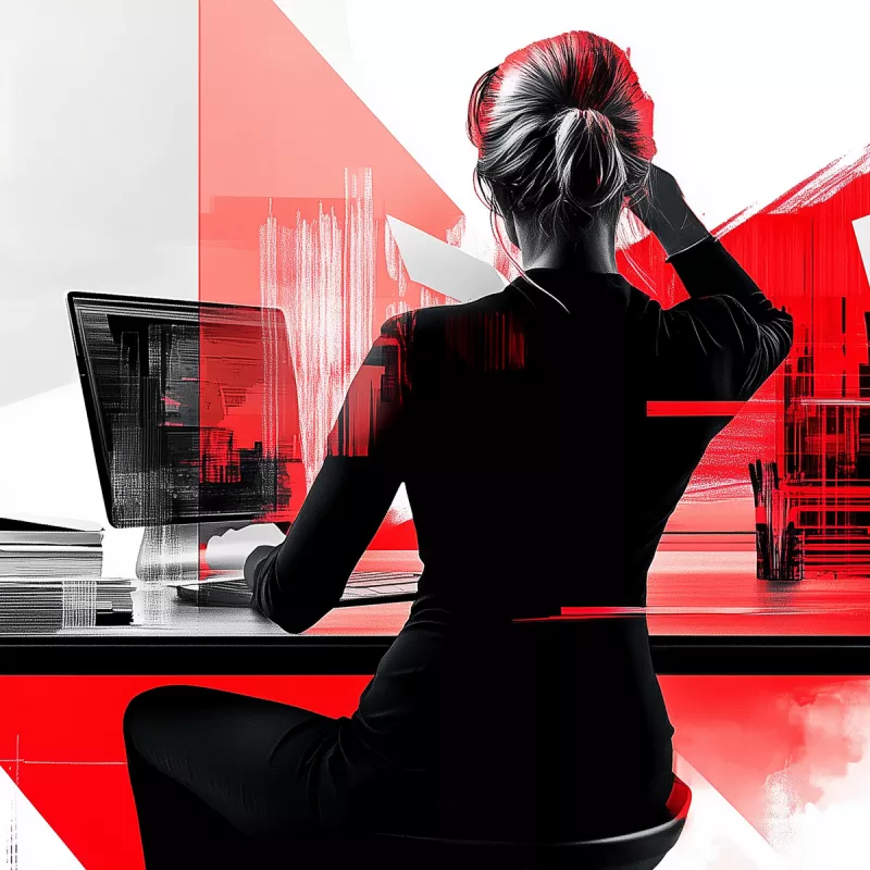 Frau am Arbeitsplatz gestresst Effizienz Porsche Consulting