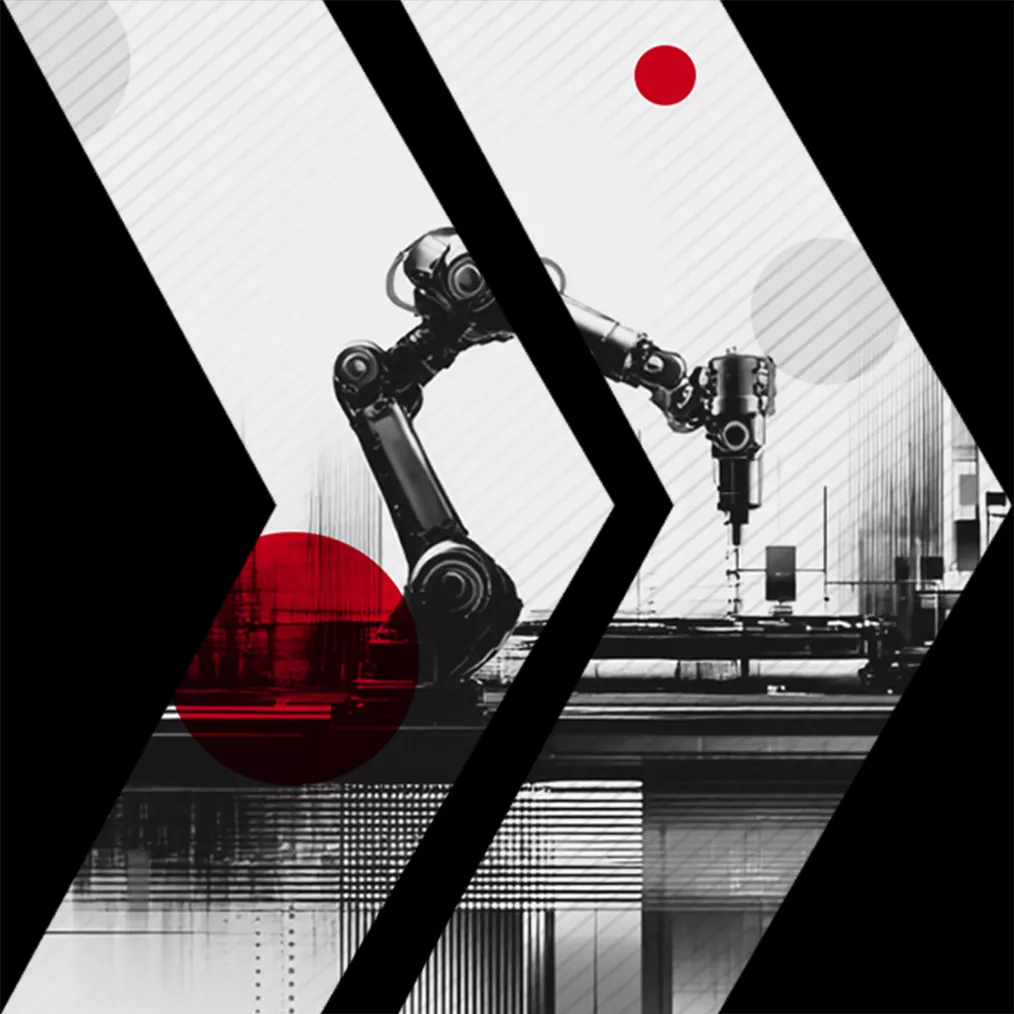 Battery Manufactuing Robot arm in factory