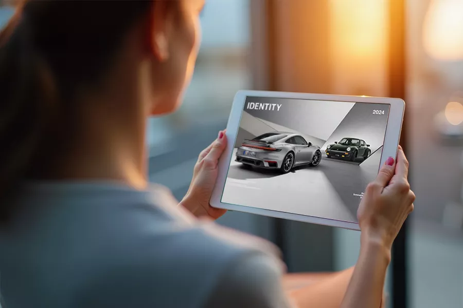 Mockup Sustainability Report Porsche AG