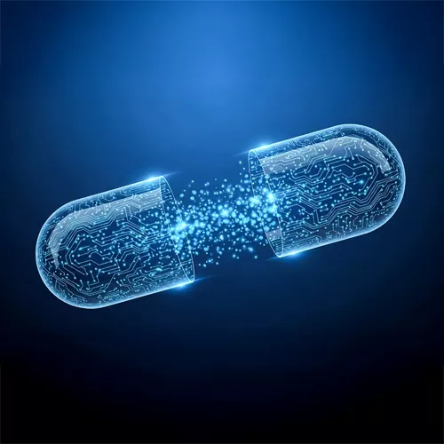 KI in einer Tablette oder Pille Arzneimittel