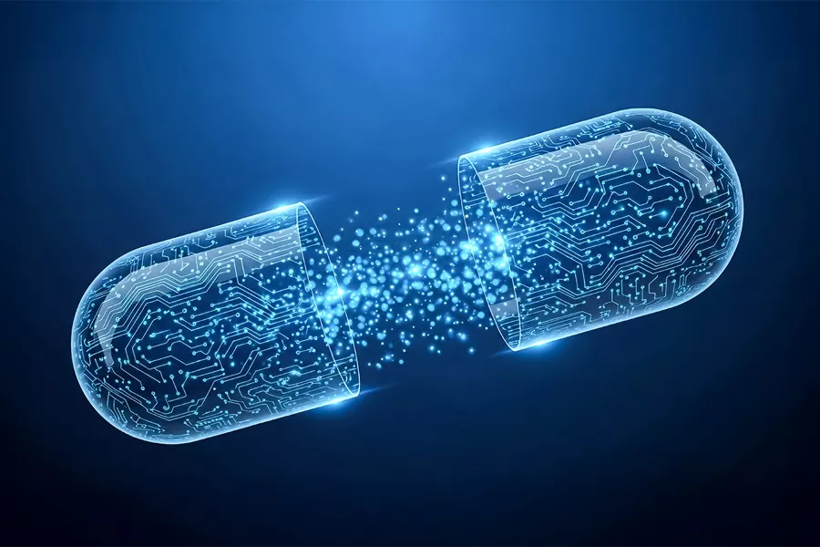 KI in einer Tablette oder Pille Arzneimittel