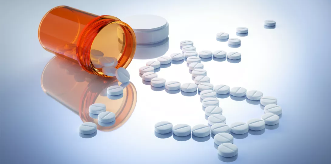 Pills with dollar sign