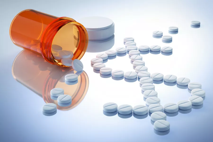 Pills with dollar sign