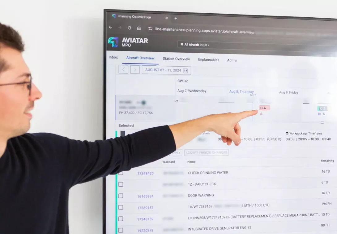 AI-based digital planning solution helps Lufthansa coordinate maintenance processes more efficiently and make optimal use of available resources.