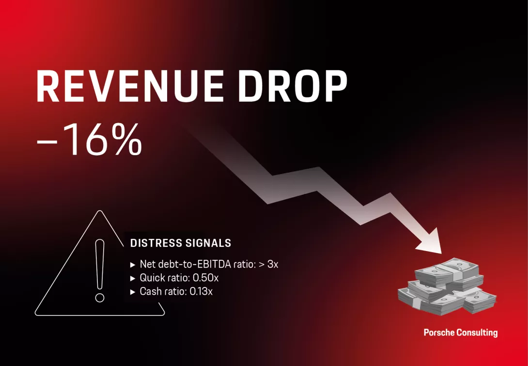 In the bottom quartile of analyzed companies, revenues have dropped by up to 16 percent compared to 2023 levels. 
