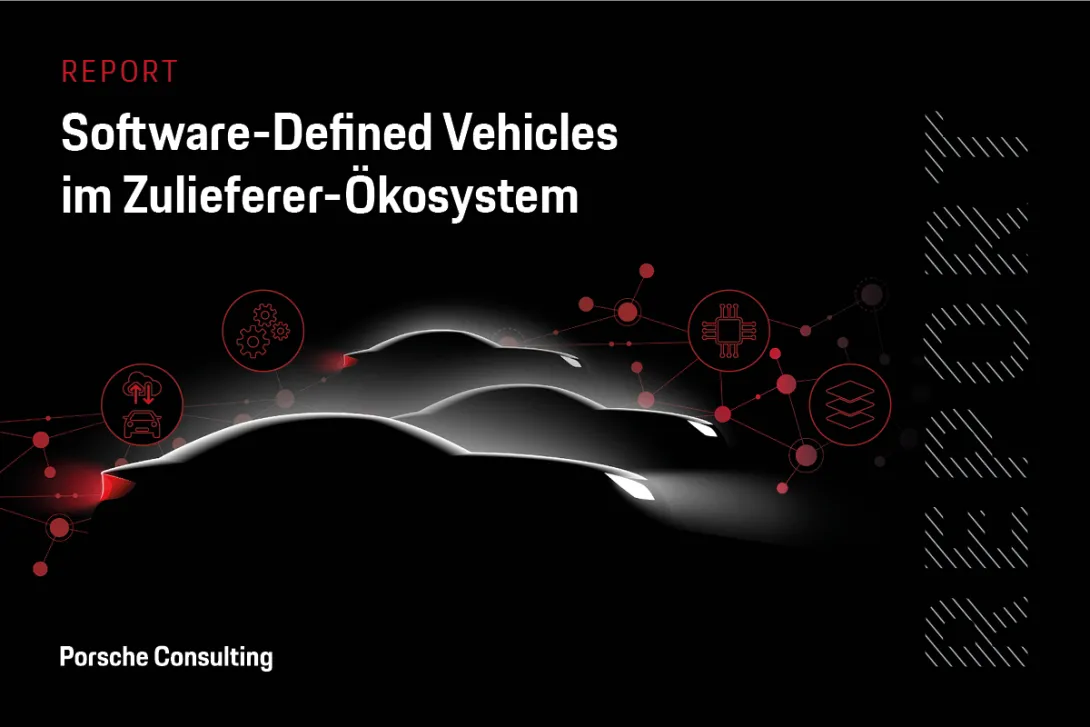 Cover des Reports "Software‑Defined Vehicles im Zulieferer‑Ökosystem"