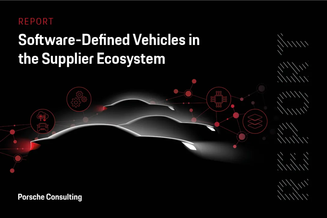 Cover of the report "Software-Defined Vehicles in the Supplier Ecosystem"