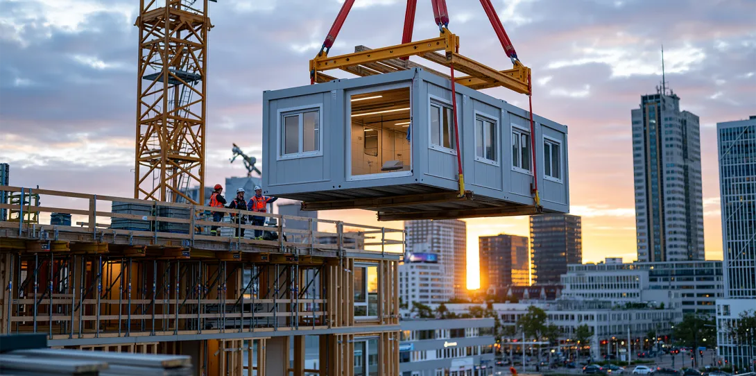 Industrialized construction site